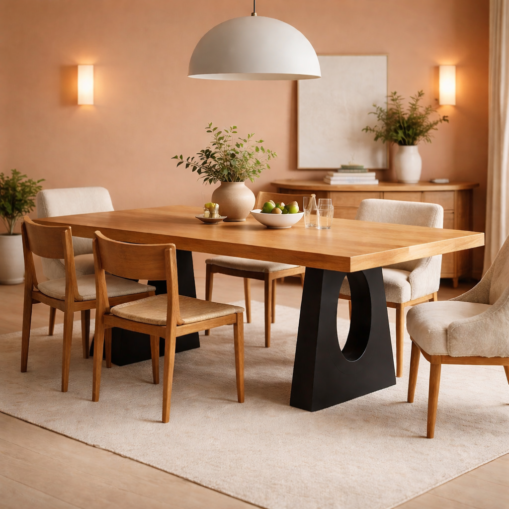 The Alder™ 70.9" Oak Dining Table — Warm Contrast for Gathered Living