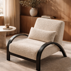The Cozy Curve™ Signature Wide Lounge Chair — Hand-Finished Frame