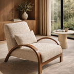 The Cozy Curve™ Signature Wide Lounge Chair — Hand-Finished Frame