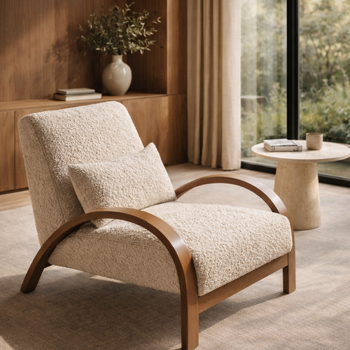 The Cozy Curve™ Signature Wide Lounge Chair — Hand-Finished Frame